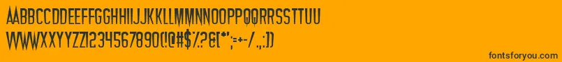 Vampires Font – Black Fonts on Orange Background