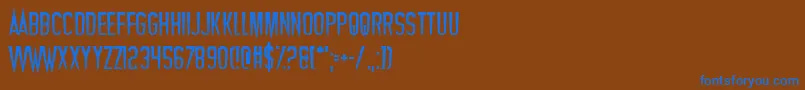Vampires Font – Blue Fonts on Brown Background