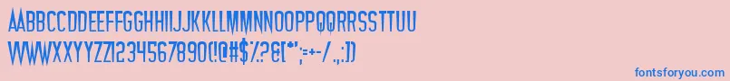 Vampires Font – Blue Fonts on Pink Background