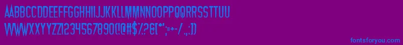 Vampires Font – Blue Fonts on Purple Background