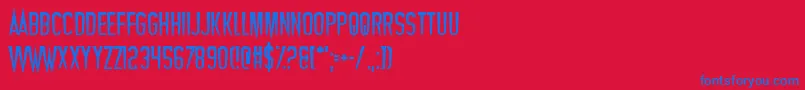 Vampires Font – Blue Fonts on Red Background