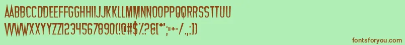 Vampires Font – Brown Fonts on Green Background