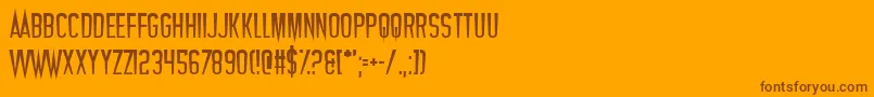 Vampires Font – Brown Fonts on Orange Background