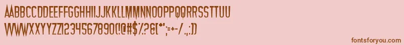 Vampires Font – Brown Fonts on Pink Background