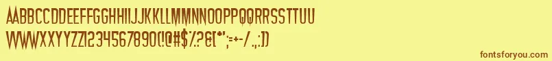 Vampires Font – Brown Fonts on Yellow Background