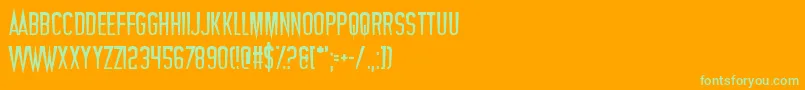 Vampires Font – Green Fonts on Orange Background