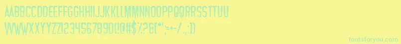 Vampires Font – Green Fonts on Yellow Background