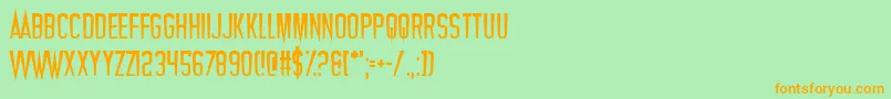 Vampires Font – Orange Fonts on Green Background