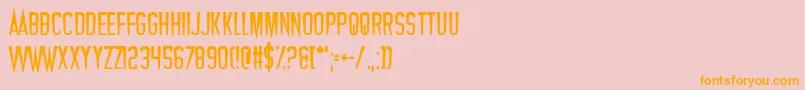 Vampires Font – Orange Fonts on Pink Background