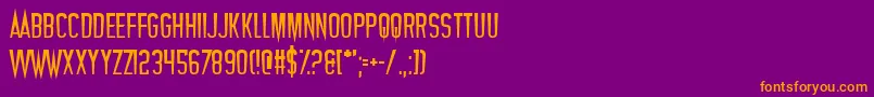 Vampires Font – Orange Fonts on Purple Background