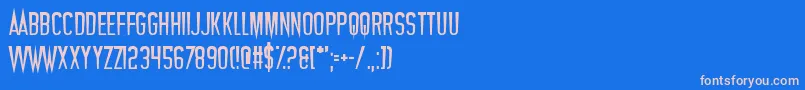 Vampires Font – Pink Fonts on Blue Background