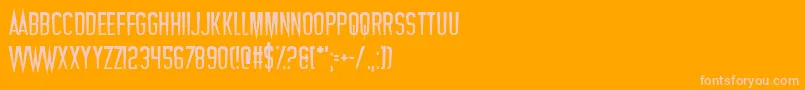 Vampires Font – Pink Fonts on Orange Background