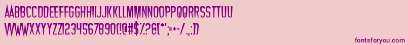 Vampires Font – Purple Fonts on Pink Background