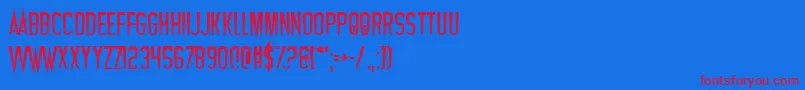 Vampires Font – Red Fonts on Blue Background