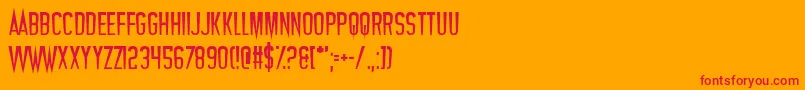 Vampires Font – Red Fonts on Orange Background