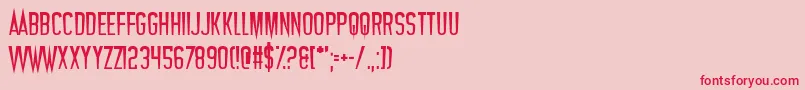 Vampires Font – Red Fonts on Pink Background