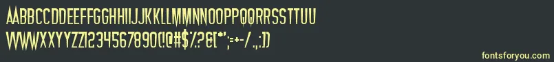 Vampires Font – Yellow Fonts on Black Background