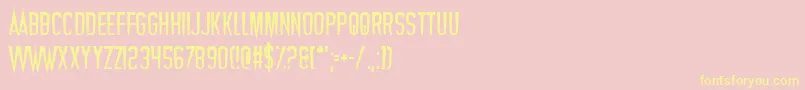 Vampires Font – Yellow Fonts on Pink Background