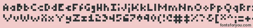 Tiny Font – Black Fonts on Pink Background
