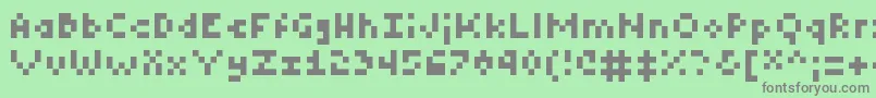 Tiny Font – Gray Fonts on Green Background
