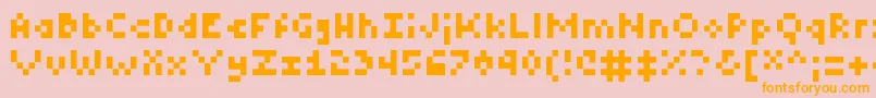 Подробнее о шрифте Tiny Шрифт Tiny – оранжевые шрифты на розовом фоне