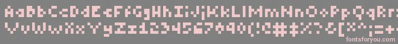Tiny Font – Pink Fonts on Gray Background