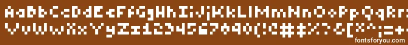 Tiny Font – White Fonts on Brown Background