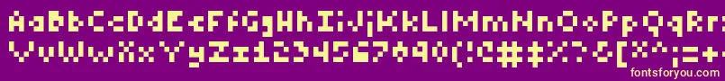 Шрифт Tiny – жёлтые шрифты на фиолетовом фоне