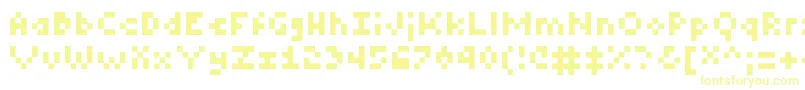 Tiny Font – Yellow Fonts on White Background