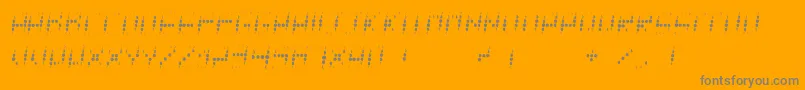 Tycho-Schriftart – Graue Schriften auf orangefarbenem Hintergrund