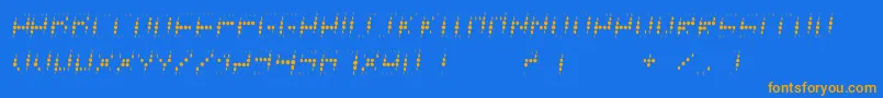 Tycho Font – Orange Fonts on Blue Background