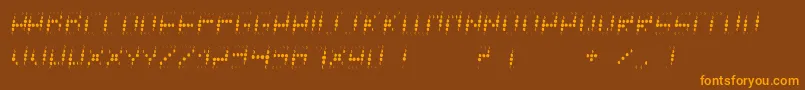 Tycho Font – Orange Fonts on Brown Background
