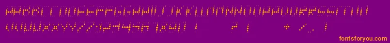 Tycho Font – Orange Fonts on Purple Background