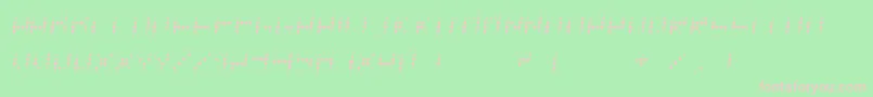 Tycho Font – Pink Fonts on Green Background