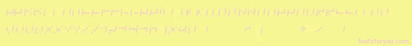 Tycho Font – Pink Fonts on Yellow Background