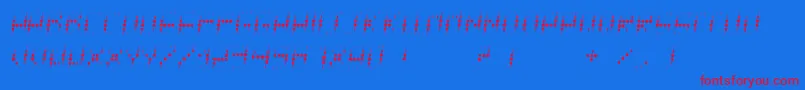 Tycho Font – Red Fonts on Blue Background