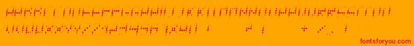 Шрифт Tycho – красные шрифты на оранжевом фоне