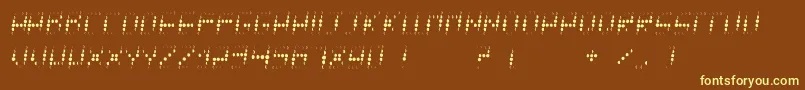 Tycho Font – Yellow Fonts on Brown Background