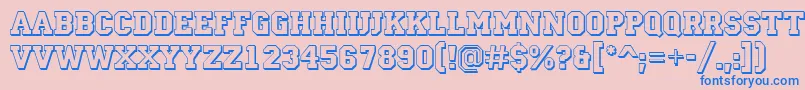 ACampusotlshBold Font – Blue Fonts on Pink Background