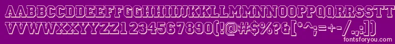 ACampusotlshBold Font – Pink Fonts on Purple Background