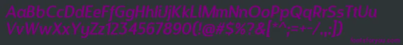 DesignosaurItalic Font – Purple Fonts on Black Background