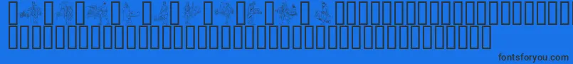 Ww1C Font – Black Fonts on Blue Background
