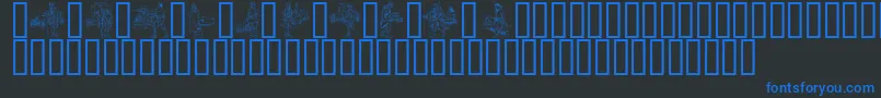 Ww1C Font – Blue Fonts on Black Background