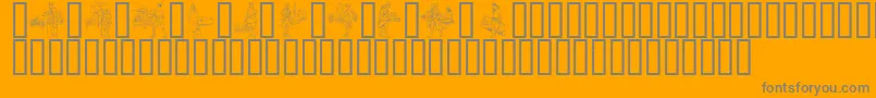 Ww1C Font – Gray Fonts on Orange Background