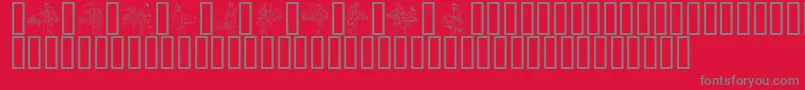 Ww1C Font – Gray Fonts on Red Background