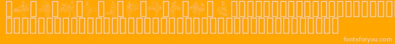 Ww1C Font – Pink Fonts on Orange Background