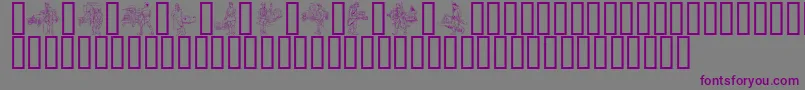 Ww1C Font – Purple Fonts on Gray Background