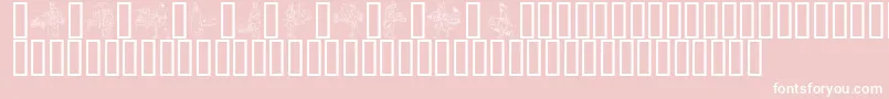 Шрифт Ww1C – белые шрифты на розовом фоне
