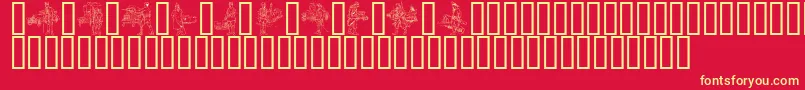 Ww1C Font – Yellow Fonts on Red Background