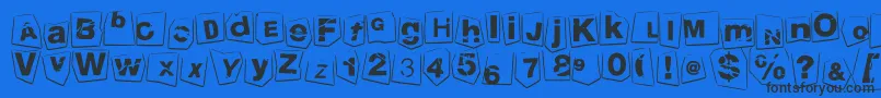 TengoATusHijos Font – Black Fonts on Blue Background